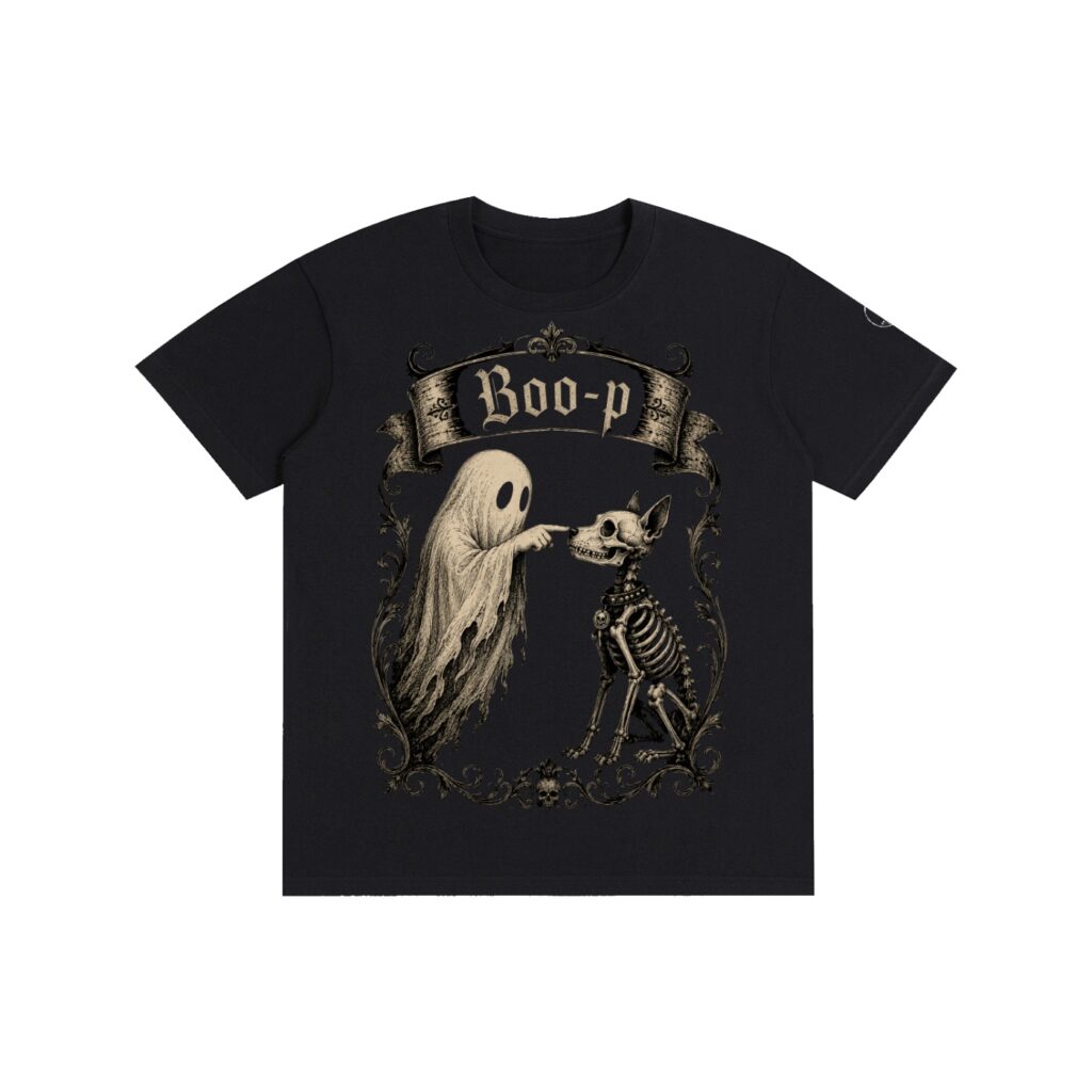 Options Menu Design Boo-P ghost dog Pure Cotton Unisex T-Shirt – Brokeology Designs